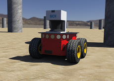 Simulation of a Pioneer 3-AT (Adept Mobile Robots) mounted with a SICK LMS 291 in Webots Pioneer3at.png