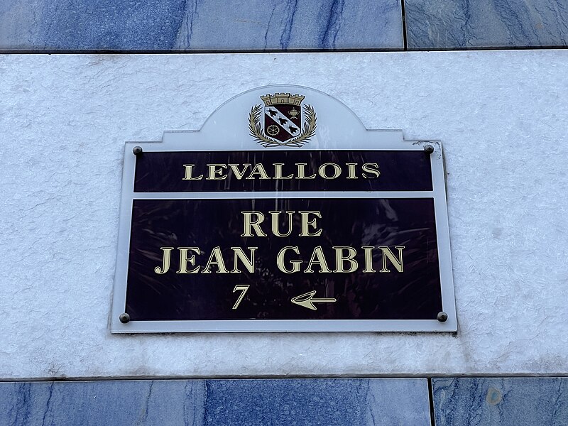 File:Plaque Rue Jean Gabin - Levallois-Perret (FR92) - 2023-07-06 - 2.jpg