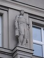 Plzeň - Náměstí T. G. Masaryka, školní komplex, socha
