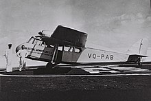 Lo Scion II, matricola VQ-PAB, in servizio presso la Palestine Airways Ltd nel 1938