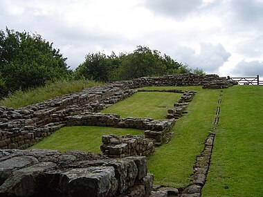 Poltross Burn, Milecastle 48, which was built on a steep slope
