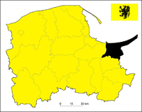 Okres Nowy Dwór Gdański na mapě vojvodství