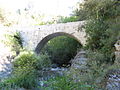 Pont romain de Virounours Commune de Peille (vue de dessous).JPG