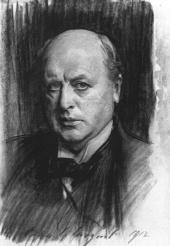 Portrait of Henry James, charcoal drawing by John Singer Sargent (1912)