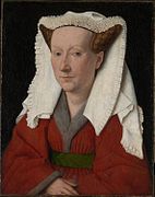 ヤン・ファン・エイク『マルガレット・ファン・エイクの肖像』1439年 グルーニング美術館所蔵