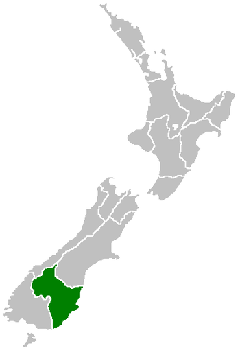 Otago Region within New Zealand