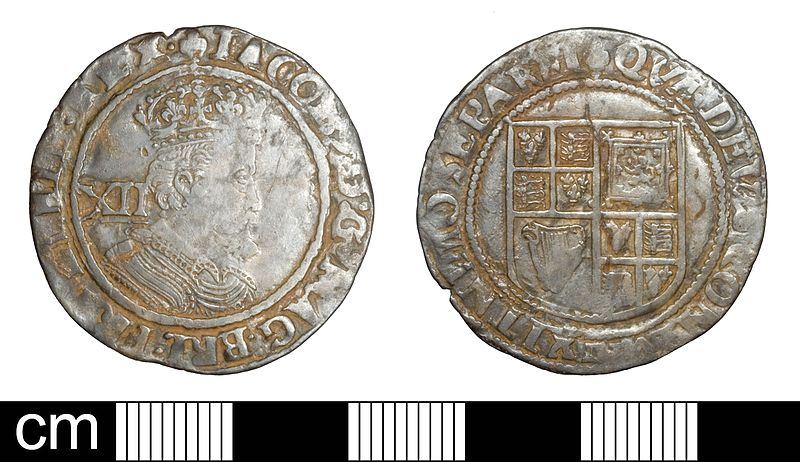 File:Post Medieval coin, shilling of James I (coin 8) (FindID 643649).jpg