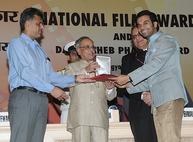 Rao winning the National Film Award for Best Actor in 2014