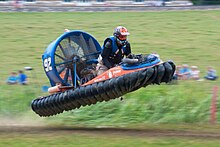 HCGB hovercraft race in April 2014 Predator F2 racing.jpg