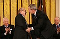 President George W. Bush congratulates Natan Sharansky after honoring him with the 2006 Presidential Medal of Freedom.jpg