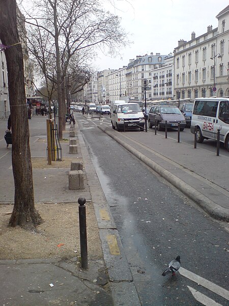 File:Protected Bicycle Lane, Paris I.jpg