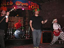 Psychostick performing in Austin, Texas in 2006. From left to right: Mike Kocian, Alex Dontre, Rob Kersey, and Josh Key. Psychostick in 2006.jpg