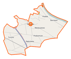 Mapa lokalizacyjna gminy Raciążek