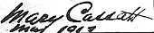 signature de Mary Cassatt