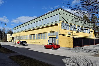 Sveriges första hangar för att husera och serva sjöflygplan.
