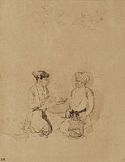 Rembrandt drawing of an Indian Mughal painting (Source: Wikimedia)