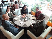 Representatives of UN Office of the Special Adviser on the Prevention of Genocide with Francis Deng, 2011 Representatives of UN Office of the Special Adviser on the Prevention of Genocide - With Former Special Adviser Dr. Francis Deng at Right - Jakarta - Indonesia.jpg