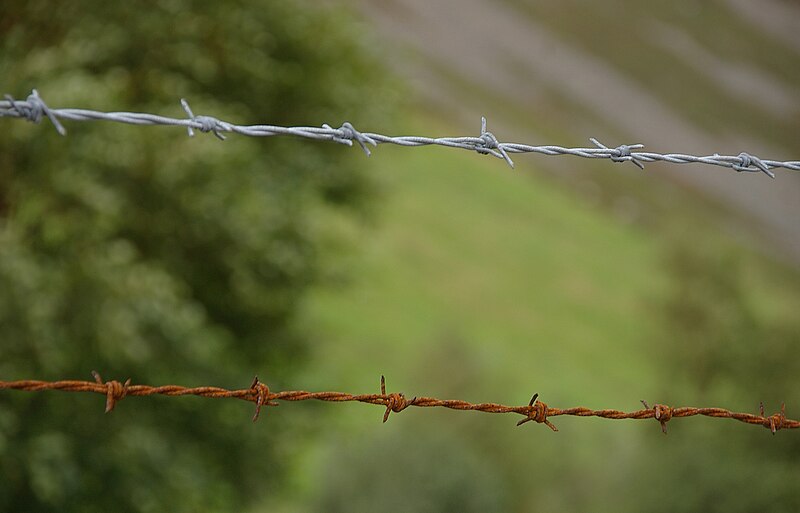 File:Rhyd Ddu barbed wire.jpg