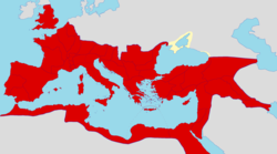 Das römische Imperium zur Zeit seiner größten Ausdehnung (116 n. Chr.)