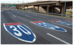 Thumbnail for Route shield pavement marking