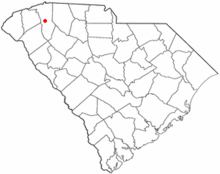 Location in South Carolina