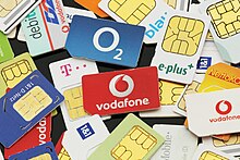 SIM cards of various German mobile operators SIM Karten (47514651302).jpg