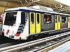 An Adtranz electric multiple unit train at the Masjid Jamek LRT station