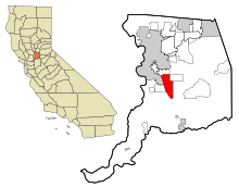 Ubicación de Elk Grove en California