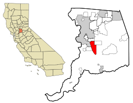 Sacramento County California Incorporated and Unincorporated areas Elk Grove Highlighted.svg