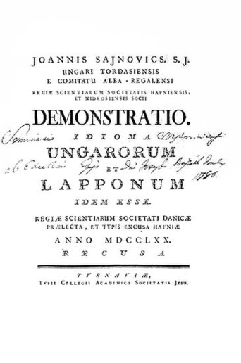 Title page of Sajnovic's 1770 work.
