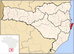 Localização de Florianópolis em Santa Catarina