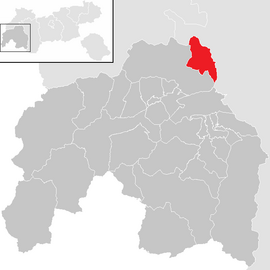 Poloha obce Schönwies v okrese Landeck (klikacia mapa)