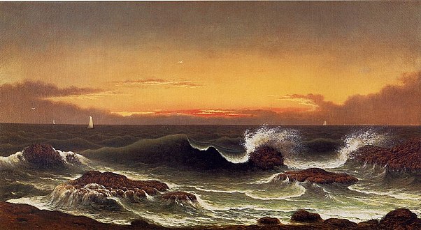 Paesaggio marino: l'aurora