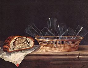 Nature morte aux verres et au pâté, c, 1640, musée de l'Œuvre Notre-Dame, Strasbourg.