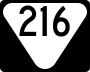 State Route 216 marker