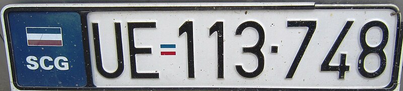 File:Serbia and Montenegro license plate ( Užice).JPG