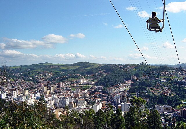 Área total do município de Itapira-SP mostrando o Ribeirão da