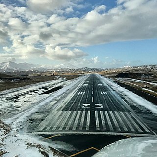 Adak Airport Runway and terminal for aircraft on the Aleutian island