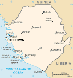 Kart over Sierra Leone