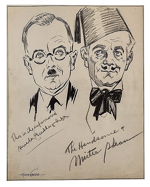 Gallagher-Shean autographed drawing by Manuel Rosenberg for The Cincinnati Post, 1924