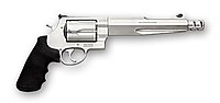 Thumbnail for File:Smith and Wesson 500 Magnum 7.5-inch Performance center Revolver noBG.jpg