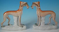 Staffordshire pair of Whippets and Hares figures, circa 1860.jpg