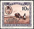 Airplane - overprint Merdeka Djokjakarta 6 Juli 1949