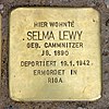 Stolperstein Alexandrinenstr 90 (Kreuz) Selma Lewy.jpg