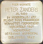 Stolperstein für Peter Zanders