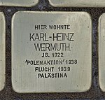 Stolperstein für Karl-Heinz Wermuth, Andreas-Schubert-Straße-Strehlener Straße, Dresden.JPG