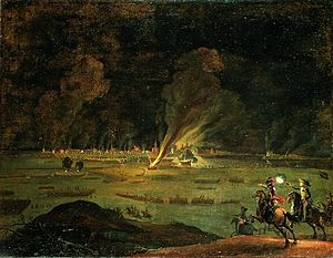 The assault of Copenhagen on the night between 10 and 11 February 1659 by Daniel Vertangen, 1659. Stormen pa Kobenhavn (Vertangen).jpg