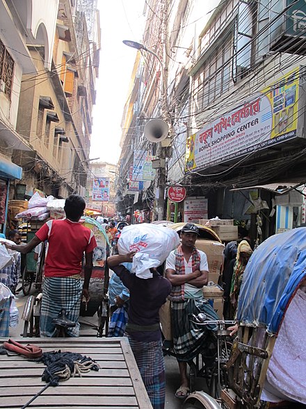 Busy alley in Old Dhaka