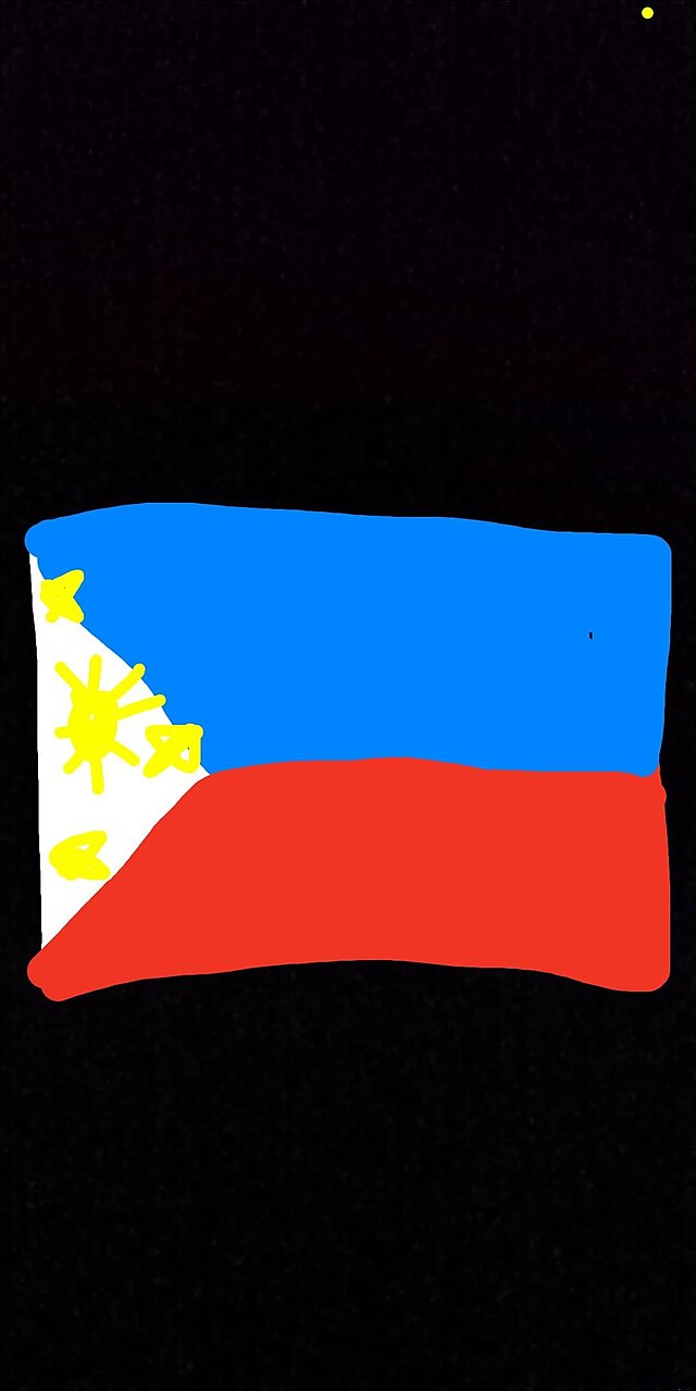 philippine flag waving drawing