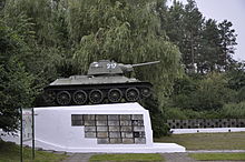 Monument in Studzianki Pancerne, with a T-34 tank that actually participated in the battle as part of the Polish 1st Armoured Brigade. Studzianki Pancerne 2011 (1).JPG